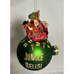 Timon & Pumba Lion King Christmas ornament glass Walt Disney parks NWT 2000s